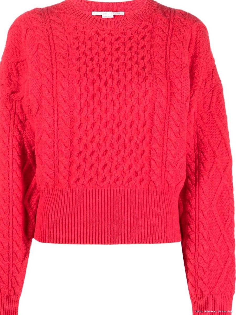 Cheap McCartney Women cropped Aran-knit jumper Stella 0822